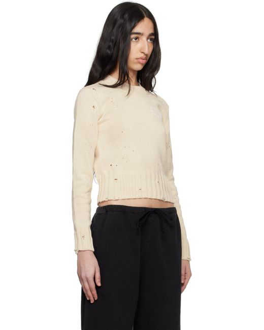 MM6 by Maison Martin Margiela オフホワイト Paint Residue セーター Black