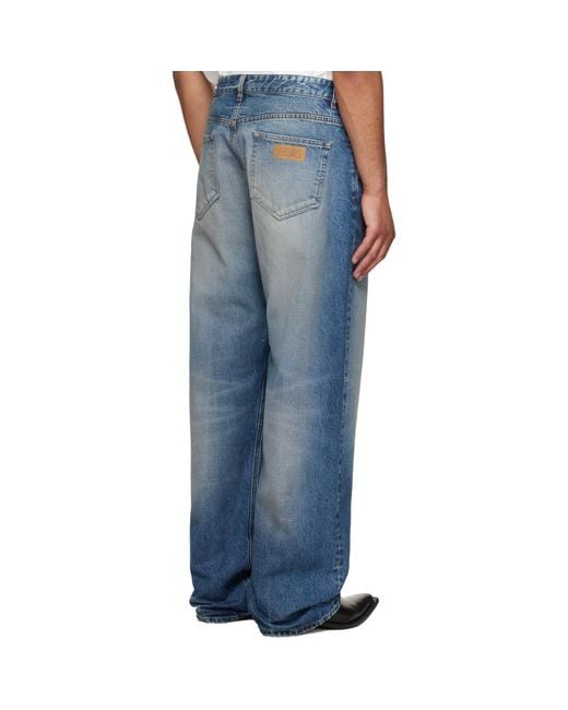 MM6 by Maison Margiela Blue Straight-Leg Jeans for men