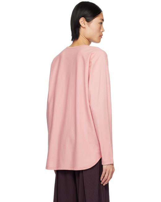 Homme Plissé Issey Miyake Homme Plissé Issey Miyake Pink Release-t 2 Long Sleeve T-shirt for men