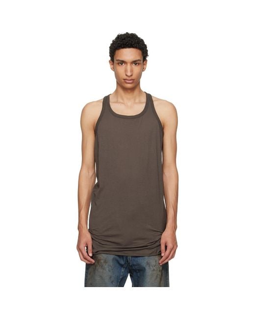 Rick Owens Black Temple Loose Tank Top for men