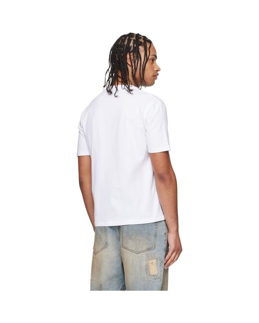 ANDERSSON BELL White Essential Heart T-Shirt for men