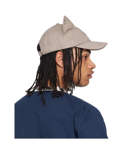 Charles Jeffrey Blue Taupe Pierced Ears Cap for men