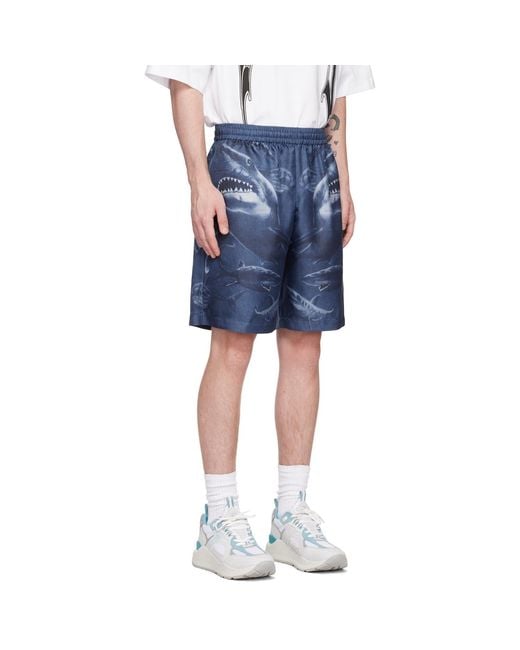 Burberry Blue Shark Shorts for men