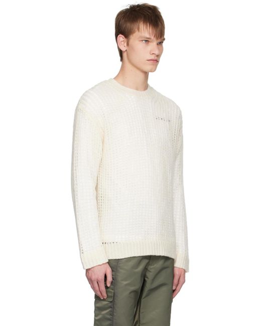 Helmut Lang Black Off-white Layered Sweater for men