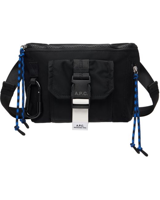 A.P.C. Black Trek Bum Bag for men