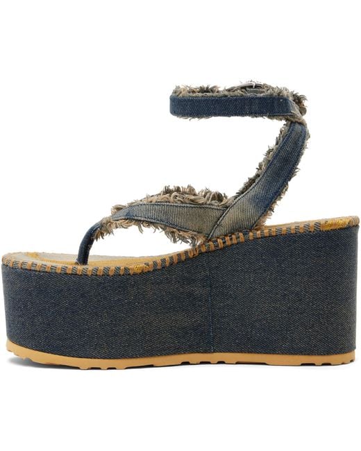 DIESEL Blue Sa-nikola Denim Eeled Sandals
