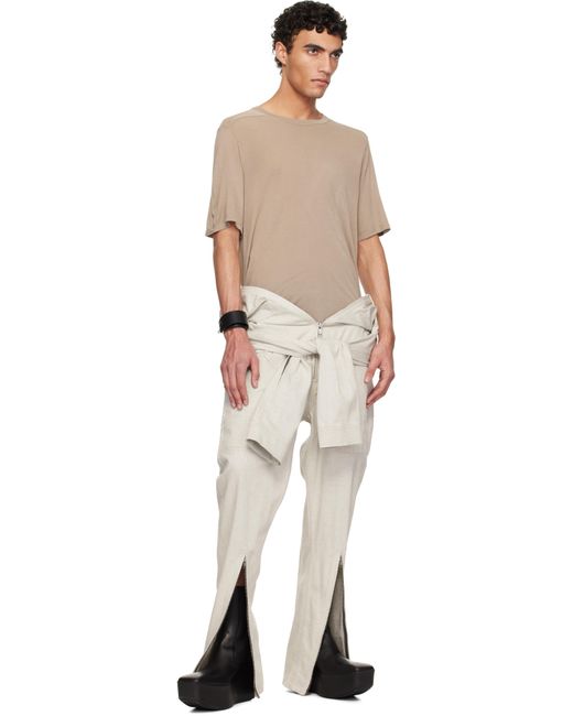 Rick Owens Multicolor Taupe Hollywood Level T-Shirt for men