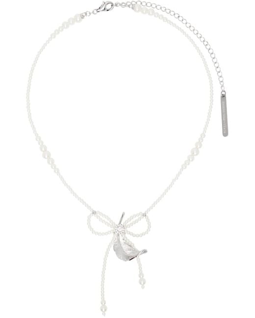 ShuShu/Tong White Yvmin Edition Tassel Feather Necklace
