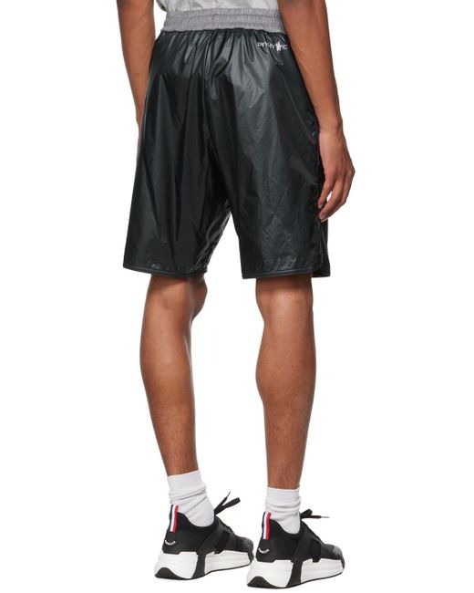 3 MONCLER GRENOBLE Black Insulated Shorts for men
