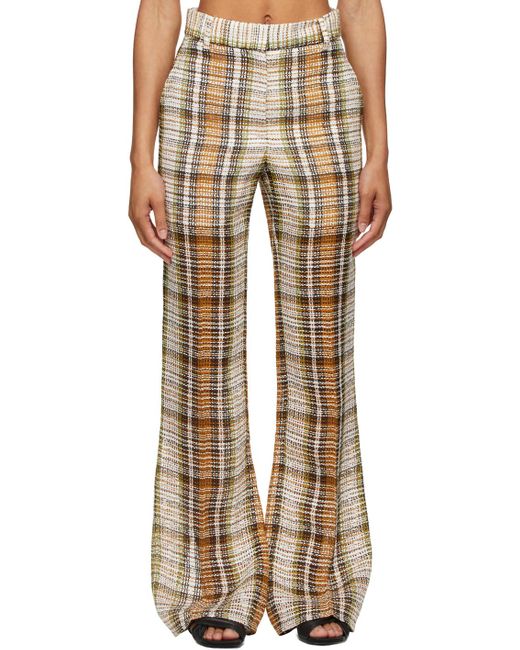 Victoria Beckham Linen Tan Split Hem 