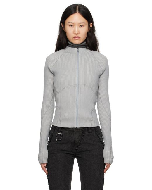Hyein Seo Gray Zip Sweater