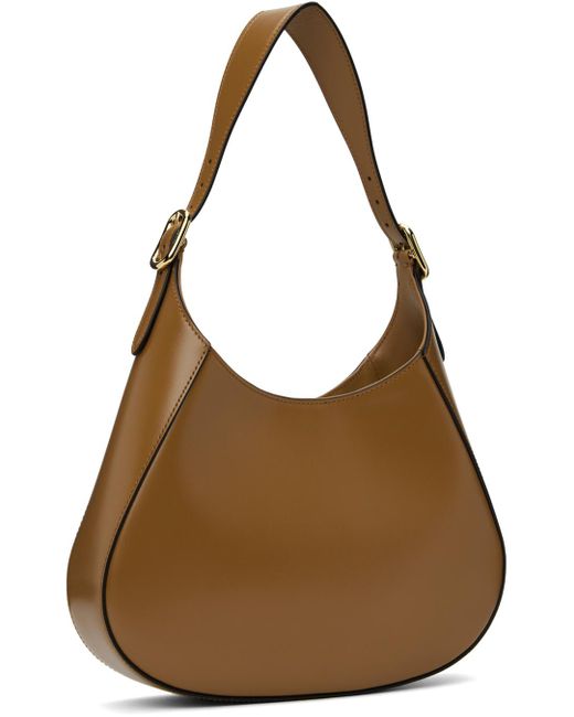 Prada Brown Tan Leather Shoulder Bag