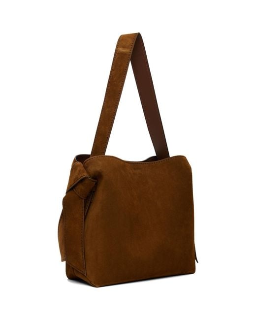 Acne Brown Musubi Suede Midi Bag