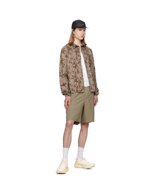 Satisfy Brown Khaki Peaceshell River Shirt for men