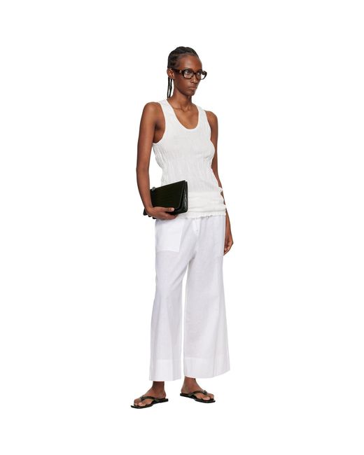 Totême Green Threefold Croco-Embossed Clutch