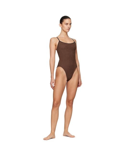 Hunza G Black Pamela Contrast Swimsuit