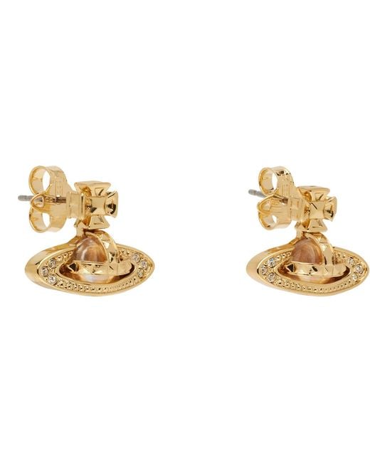 Vivienne Westwood Metallic Pina Bas Relief Earrings for men