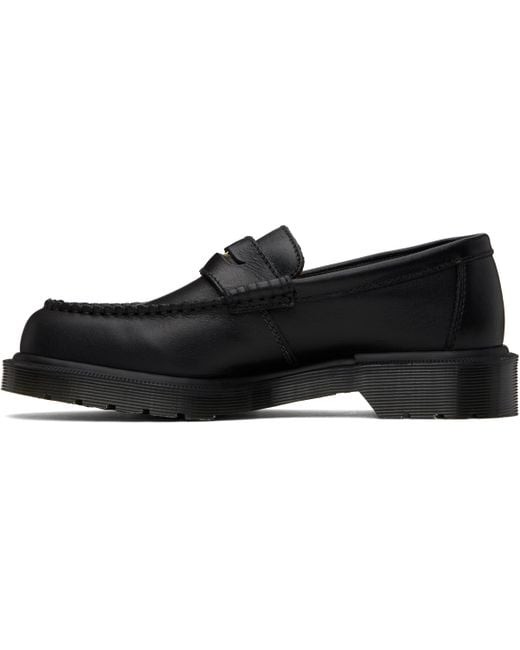 メンズ Dr. Martens ブラック Penton レザー ローファー Black