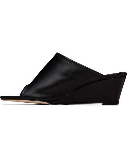 Aeyde Black Suzanne Wedge Heeled Sandals