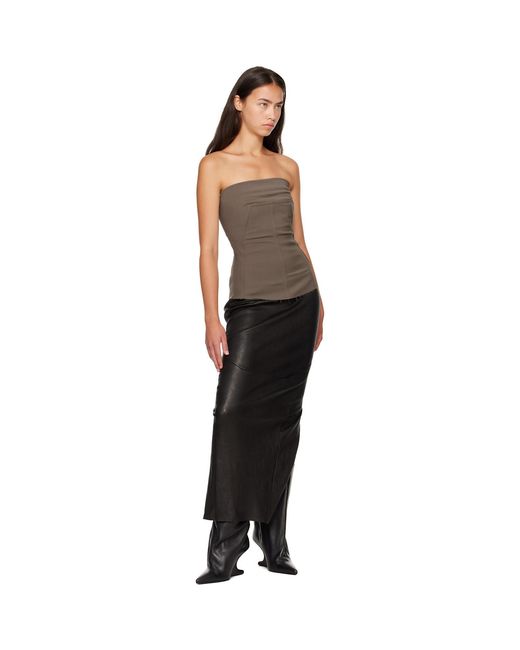 Rick Owens Black Tower Bustier Top