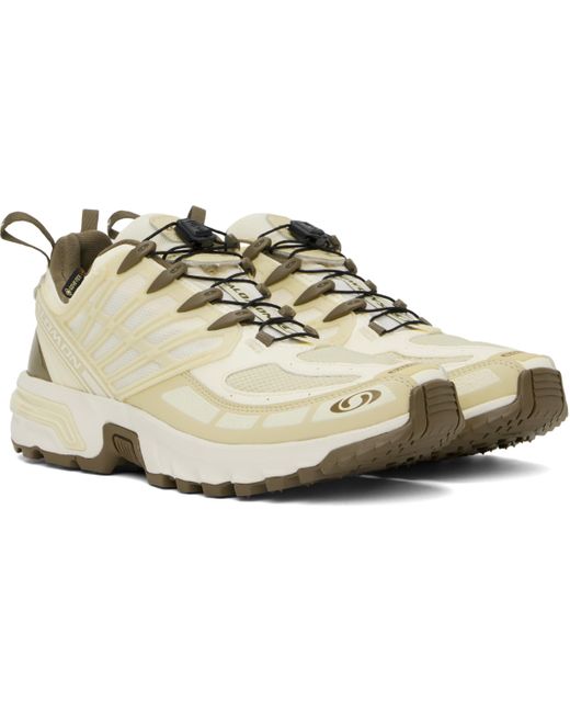 Baskets Pro Jaune Et Brun À Membrane En Gore-Tex À Technologie Agile Chassis System Salomon en coloris Black