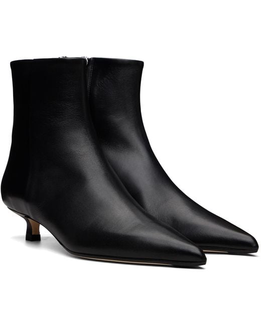 Aeyde Black Sofie Leather Ankle Boots