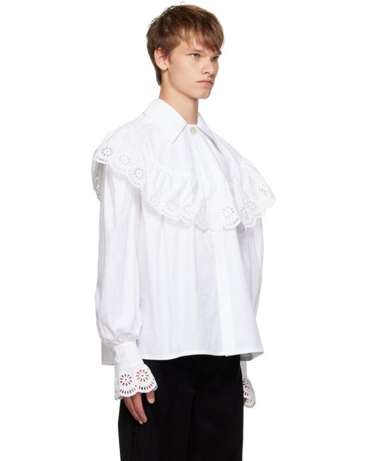 MERYLL ROGGE White Ruffled Shirt for men