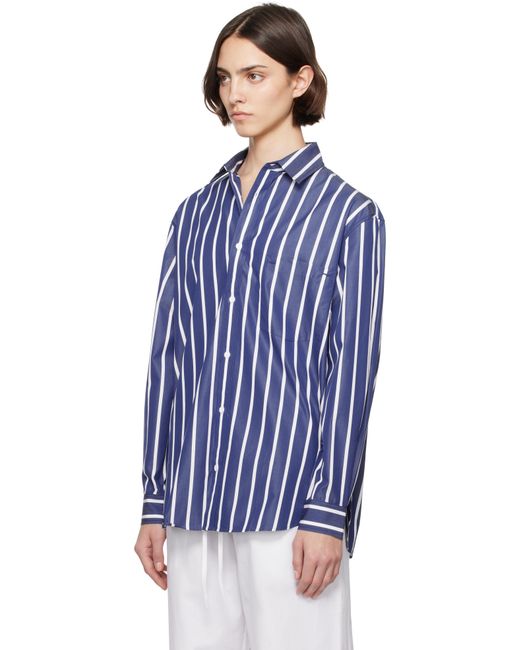 Matteau ブルー Classic ストライプ シャツ Blue