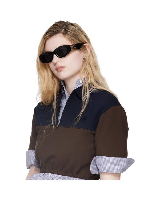 Miu Miu Gray Miu Glimpse Sunglasses