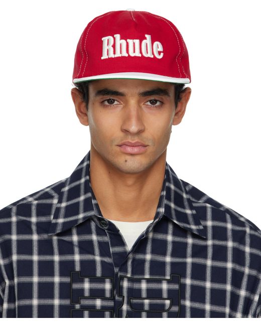 Rhude Blue Contrast Logo Cap for men