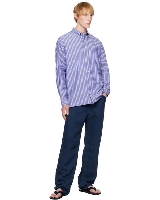 The Row Blue Bresson Shirt for men