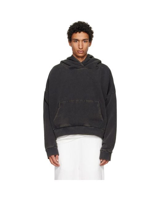 Entire studios Black Heavy Hoodie for men