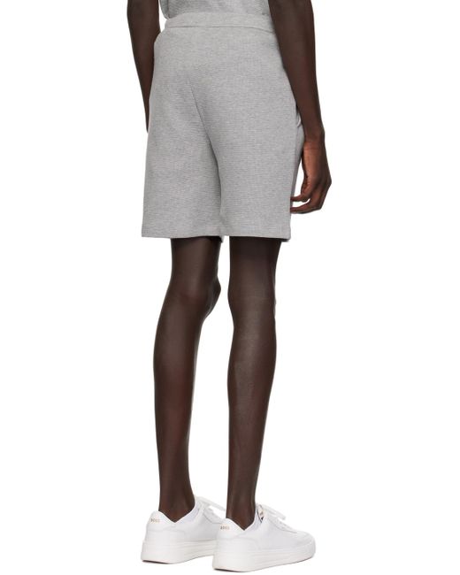 Boss Black Gray Two-pocket Shorts for men