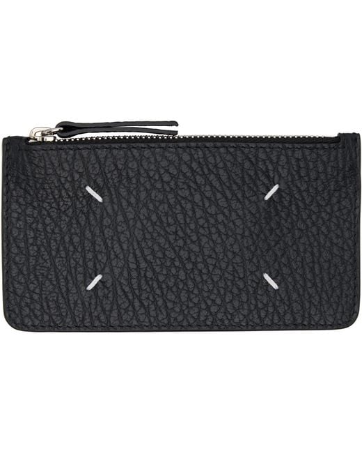 Maison Margiela Black Four Stitches Card Holder for men