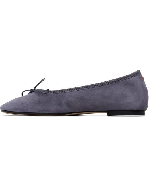 Aeyde Blue Tiby Suede Ballerina Flats