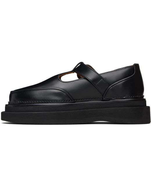 Toga Black T-Bar Mary Jane Loafers