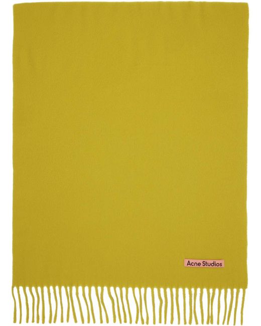 Acne Yellow Oversized Scarf for men