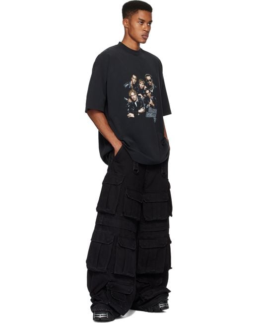 【VETEMENTS】Runway Backstreet Boys オーバーサイズ フーディ VETEMENTS: ブラック Backstreet Boys オーバーサイズ Tシャツ