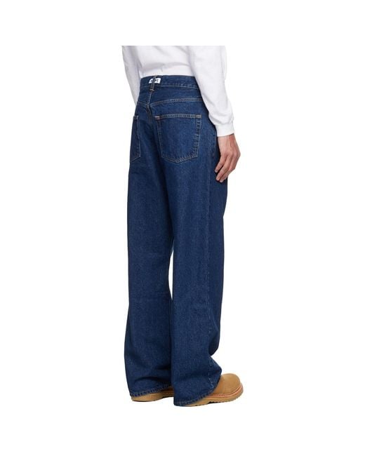Hope Blue Loose-Fit Criss Jeans for men