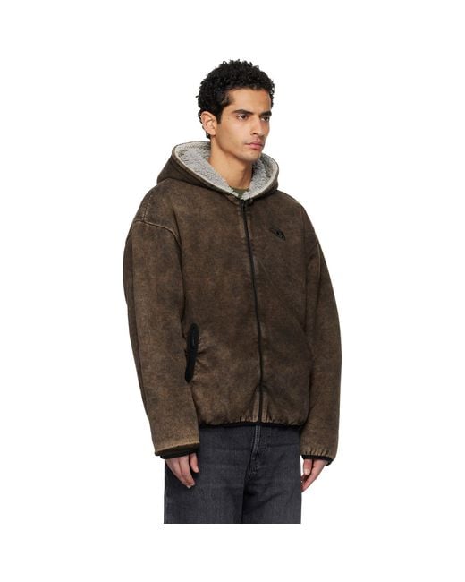 DIESEL Black S-Bryan Reversible Jacket for men