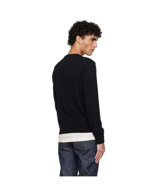 A.P.C. Black Cotton Sweater for men
