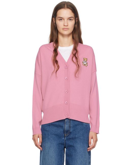 Moschino Pink Teddy Bear Cardigan