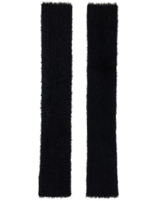 MM6 by Maison Martin Margiela Black Brushed Arm Warmers