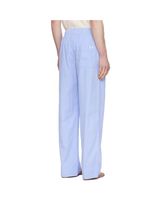 Tekla Blue Poplin Pyjama Pants for men