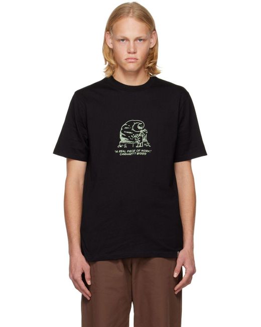 Carhartt WIP Black 'piece Of Work' T-shirt for men