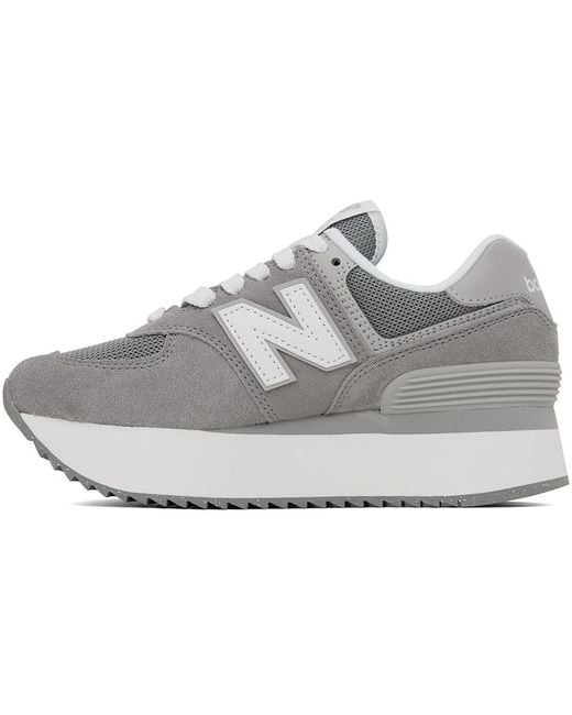 New Balance Black Gray 574+ Sneakers