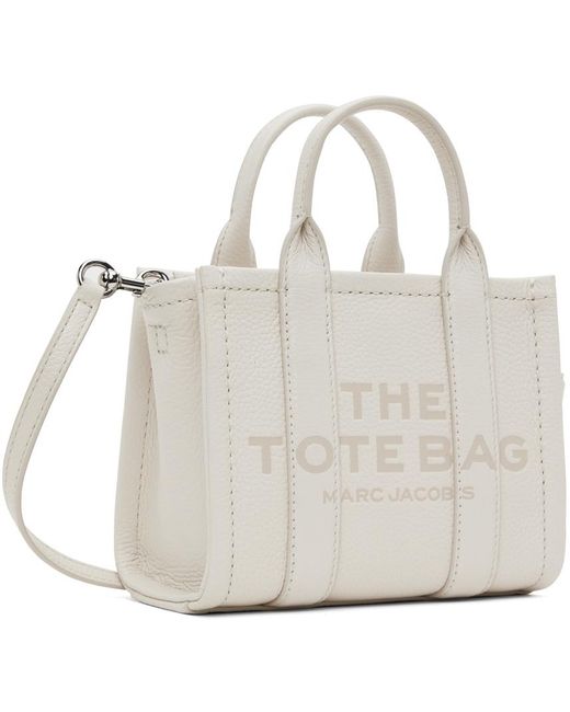 Marc Jacobs オフホワイト The Leather Mini Tote Bag トートバッグ White