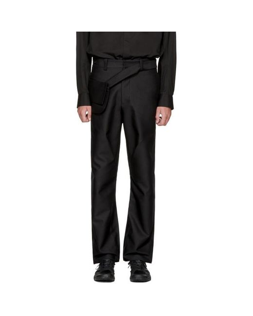Kiko Kostadinov Black 3d Double Pleat Bag Trousers for men