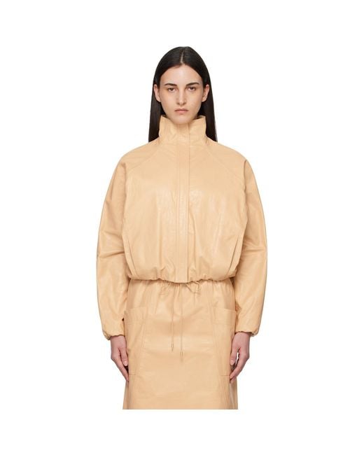 Alaïa Natural Calfskin Windbreaker Jacket