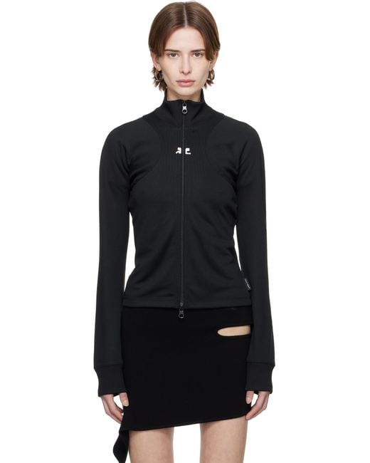 Courreges ブラック Scuba インターロック トラックジャケット Black